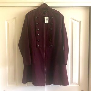 Torrid Burgundy Military Style Coat